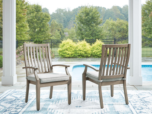 Rainier Ranch - Arm Chair With Cushion (Set of 2) - Brown / Beige by Ashley – view 2