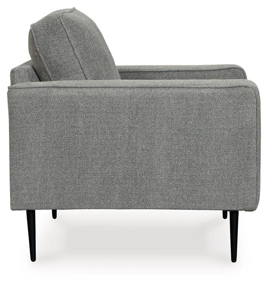 Hazela - 2 Pc. - Chair, Ottoman - Charcoal by Ashley – view 2