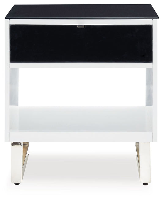 Gardoni - Rectangular End Table - White / Black by Ashley – view 2