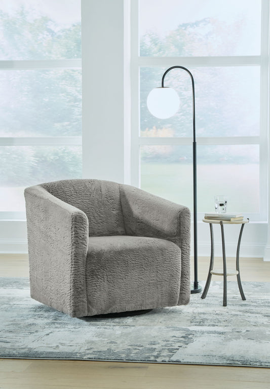 Bramner - Swivel Accent Chair - Charcoal by Ashley – view 2