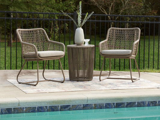 Majors Beach - Outdoor Table And 2 Chairs (Set of 3) - Beige by Ashley – view 2
