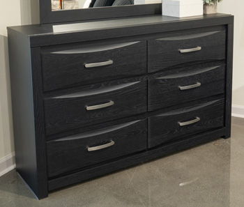 Stabotta - Six Drawer Dresser - Black by Ashley – Dressers
