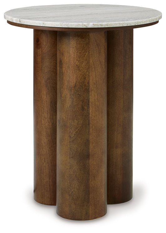 Henfield - Accent Table - Beige / Brown by Ashley – view 2