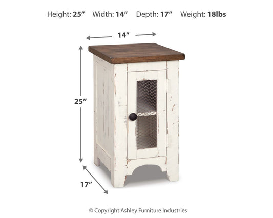 Wystfield - Chair Side End Table - White / Brown by Ashley – view 2