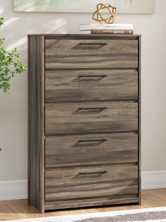 Elbrim - Five Drawer Chest - Brown by Ashley – view 2