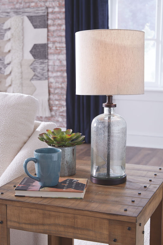 Bandile - Glass Table Lamp - Clear / Bronze Finish by Ashley – view 2