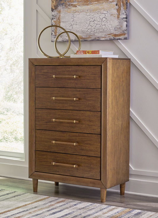 Lyncott - Five Drawer Chest - Brown by Ashley – view 2