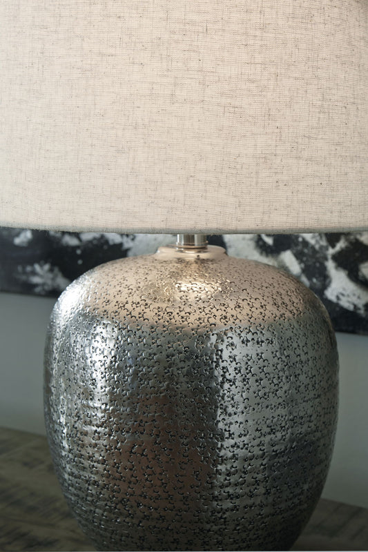 Magalie - Metal Table Lamp - Antique Silver Finish by Ashley – view 2