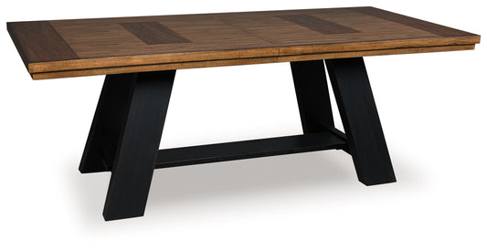 Greddinton - Dining Extension Table - Brown / Black by Ashley – view 2