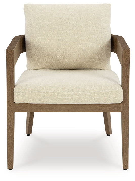 Serene Bay - Arm Chair With Cushion (Set of 2) - Dark Brown / White by Ashley – view 2