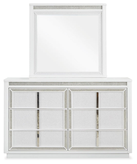 Chalanna - Dresser And Mirror - White by Ashley – view 2