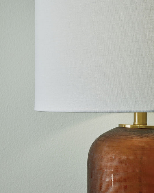 Farberman - Glass Table Lamp - Amber by Ashley – view 2