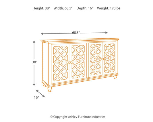 Mirimyn - Accent Cabinet - Vintage Finish - Antique Teal by Ashley – view 2