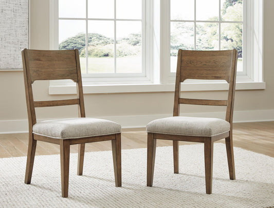 Cabalynn - Dining Uph Side Chair (Set of 2) - Oatmeal / Light Brown by Ashley – view 2