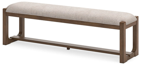 Cabalynn - Large Uph Dining Room Bench - Oatmeal / Light Brown by Ashley – view 2