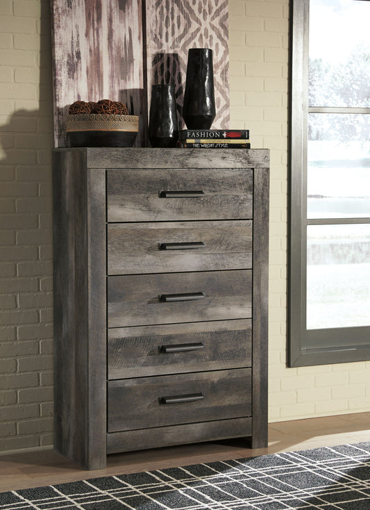 Wynnlow - Five Drawer Chest - Gray by Ashley – view 2