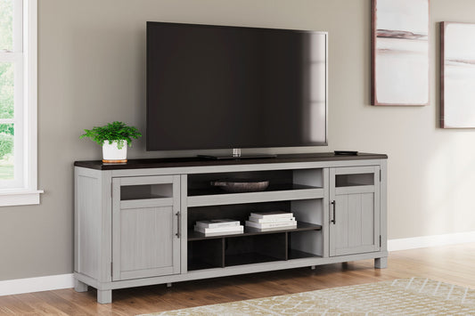 Darborn - XL TV Stand With Fireplace Option - Gray / Brown by Ashley – view 2