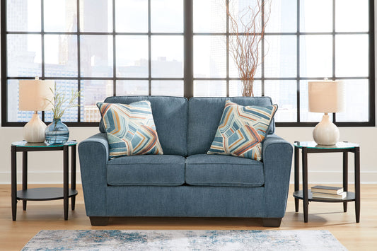 Cashton - Loveseat - Blue by Ashley – view 2