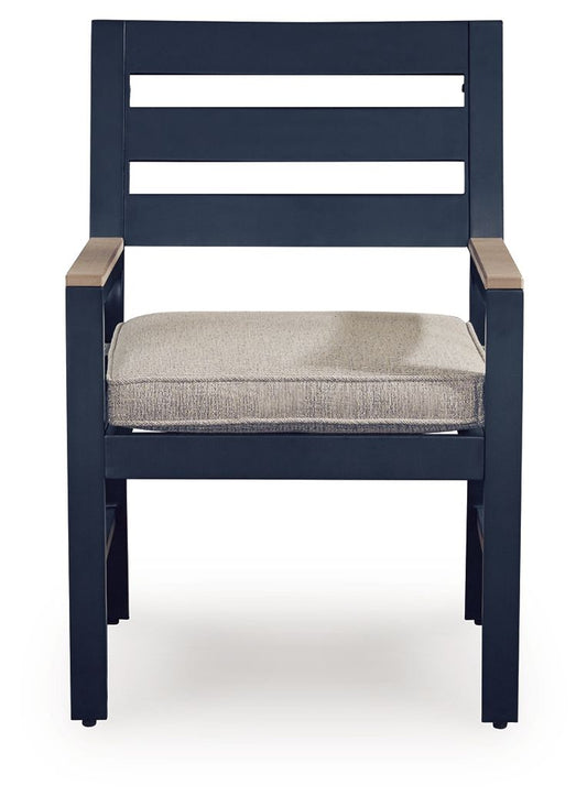 East Beach - Arm Chair With Cushion (Set of 2) - Blue by Ashley – view 2