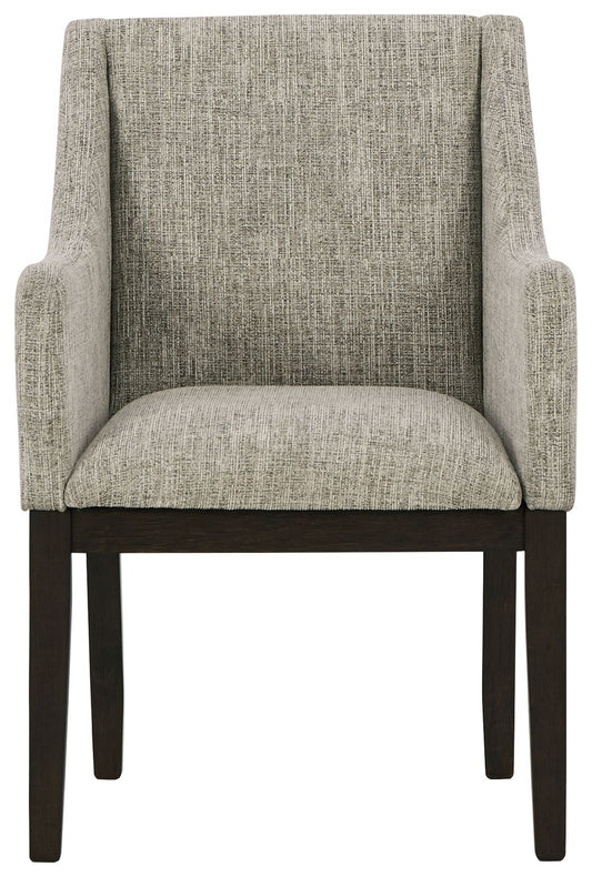 Burkhaus - Dining UPH Arm Chair (Set of 2) - Beige / Dark Brown by Ashley – view 2