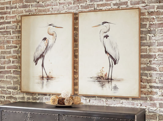 Aubinell - Wall Art Set (Set of 2) - Beige by Ashley – view 2