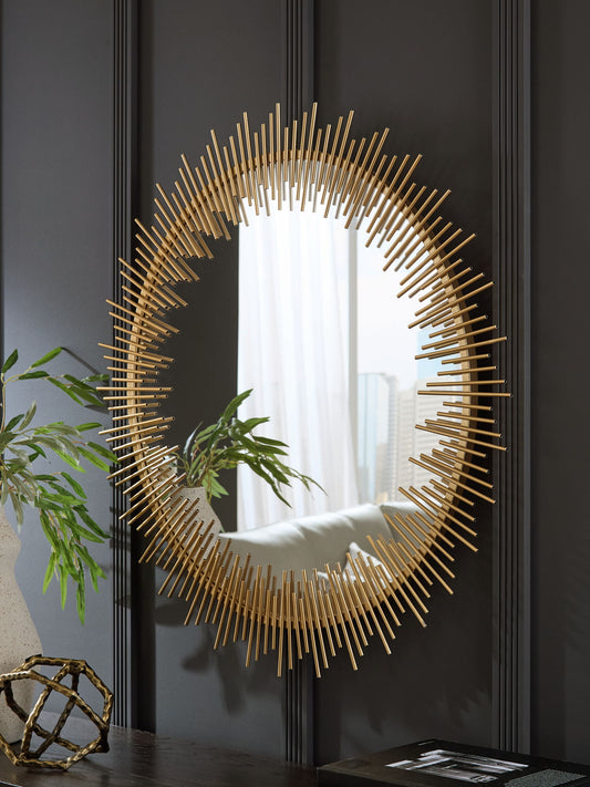 Wainport - Accent Mirror - Gold Finish by Ashley – view 2