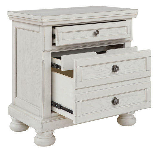 Robbinsdale - Two Drawer Night Stand - Antique White by Ashley – view 2