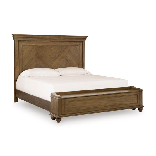 Karallin - 3 Pc. - Queen Panel Storage Bed, Dresser And Mirror - Medium Brown – view 2