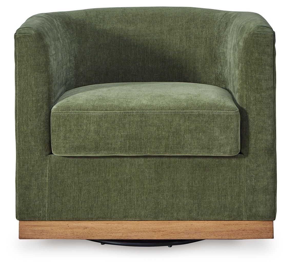 Jersonlow - Swivel Chair - Forest Green by Ashley – view 4