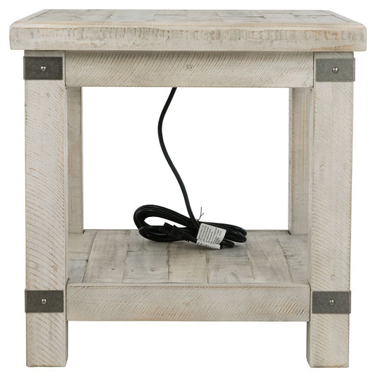 Carynhurst - Rectangular End Table - White Wash Gray by Ashley – view 2
