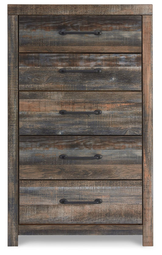 Drystan - Five Drawer Chest - Brown / Beige by Ashley – view 2