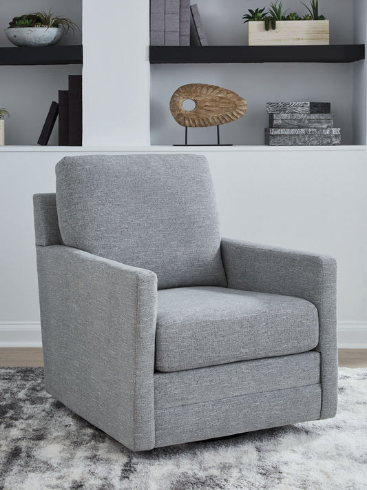 Freybourne Next-Gen Nuvella - Swivel Accent Chair - Pewter by Ashley – view 2