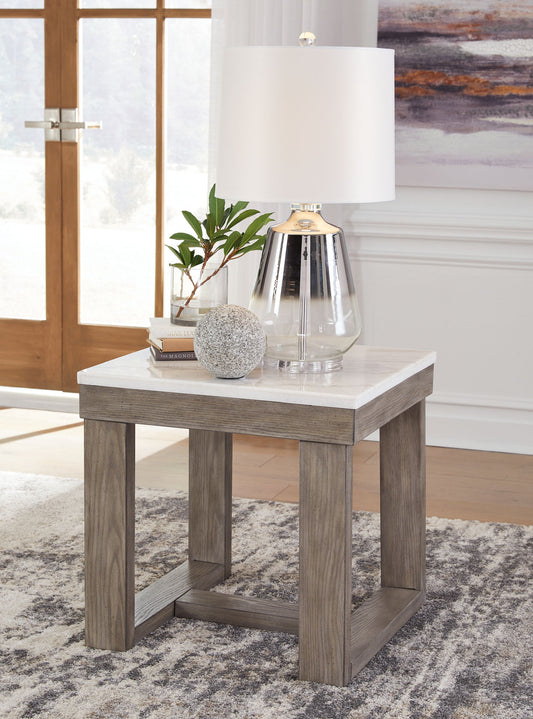 Loyaska - Square End Table - Brown / Ivory by Ashley – view 2