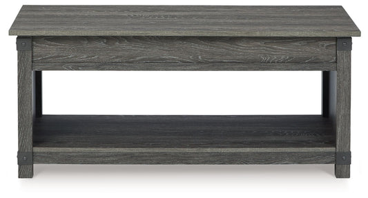 Freedan - Rect Lift Top Cocktail Table - Grayish Brown by Ashley – view 2