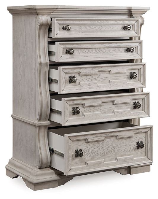 Bruchandi - Five Drawer Chest - Antique White by Ashley – view 2