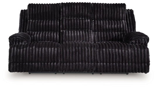 Rhine Falls - Reclining Power Sofa With Drop Down Table - Onyx by Ashley – view 2