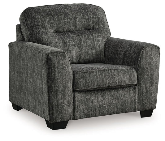 Lonoke - 2 Pc. - Chair And A Half, Ottoman - Gunmetal by Ashley – view 2