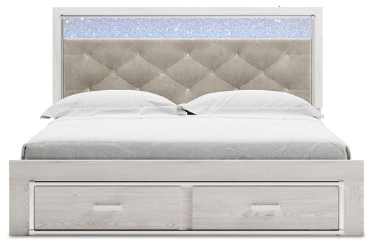 Altyra - King Upholstered Storage Bed - White by Ashley – view 2