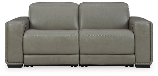 Correze - 2-Piece Power Reclining Sectional - Gray by Ashley – view 2