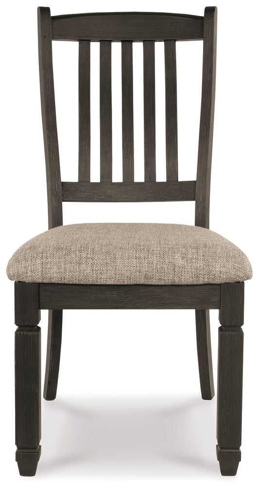 Tyler Creek - Dining UPH Side Chair (Set of 2) - Slatback - Black / Grayish Brown by Ashley – view 2