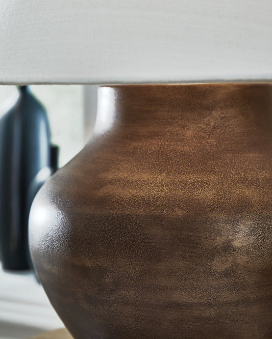 Whitham - Metal Table Lamp - Antique Copper Finish by Ashley – view 2