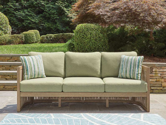 Serena Shores - Sofa With Cushion - Beige / Green by Ashley – view 2