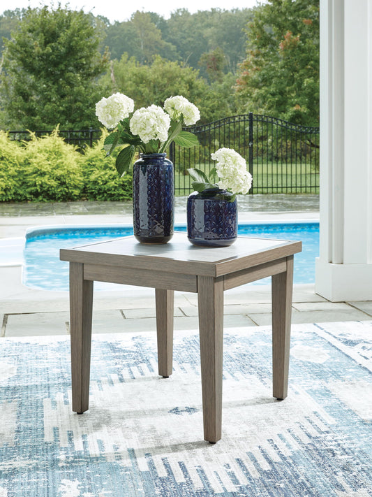 Rainier Ranch - Square End Table - Brown / Beige by Ashley – view 2