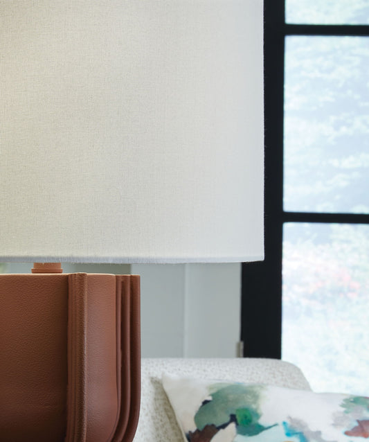Rowandale - Metal Table Lamp - Brick Red by Ashley – view 2