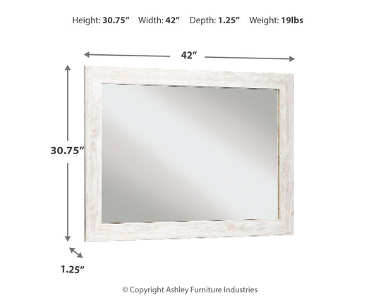 Paxberry - Bedroom Accent Mirror - Whitewash by Ashley – view 2