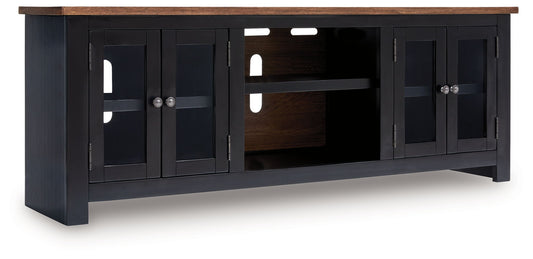 Wildenauer - XL TV Stand With Fireplace Option - Brown / Black by Ashley – view 2