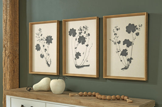 Huddwick - Wall Art Set (Set of 3) - Linen / Black by Ashley – view 2