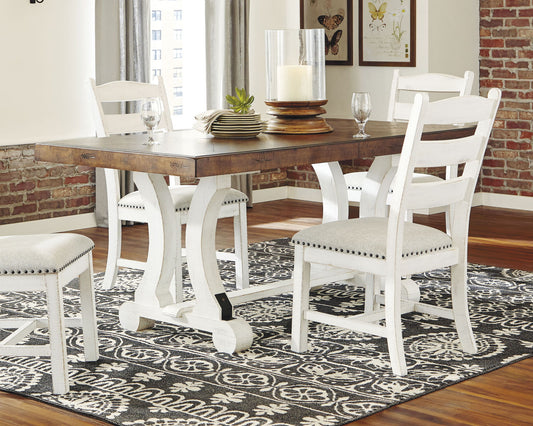 Valebeck - Rectangular Dining Room Table - White / Brown by Ashley – view 2
