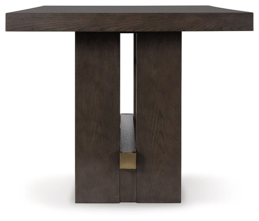 Burkhaus - Rectangular Dining Room Counter Table - Dark Brown by Ashley – view 2