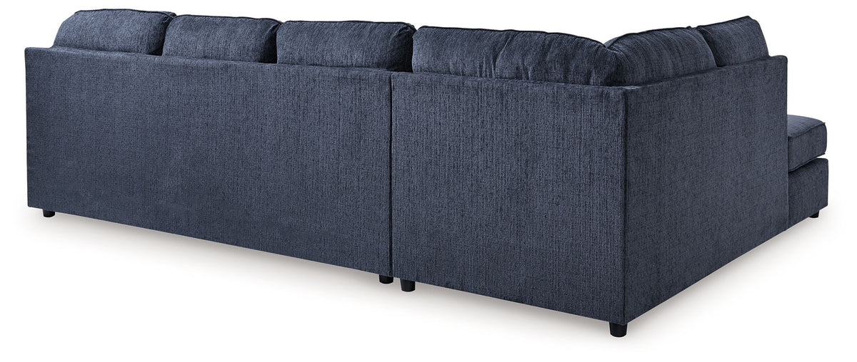 Albar Place - 3 Pc. - 2-Piece Sectional With Raf Sofa Chaise, Ottoman - Cobalt by Ashley – view 4